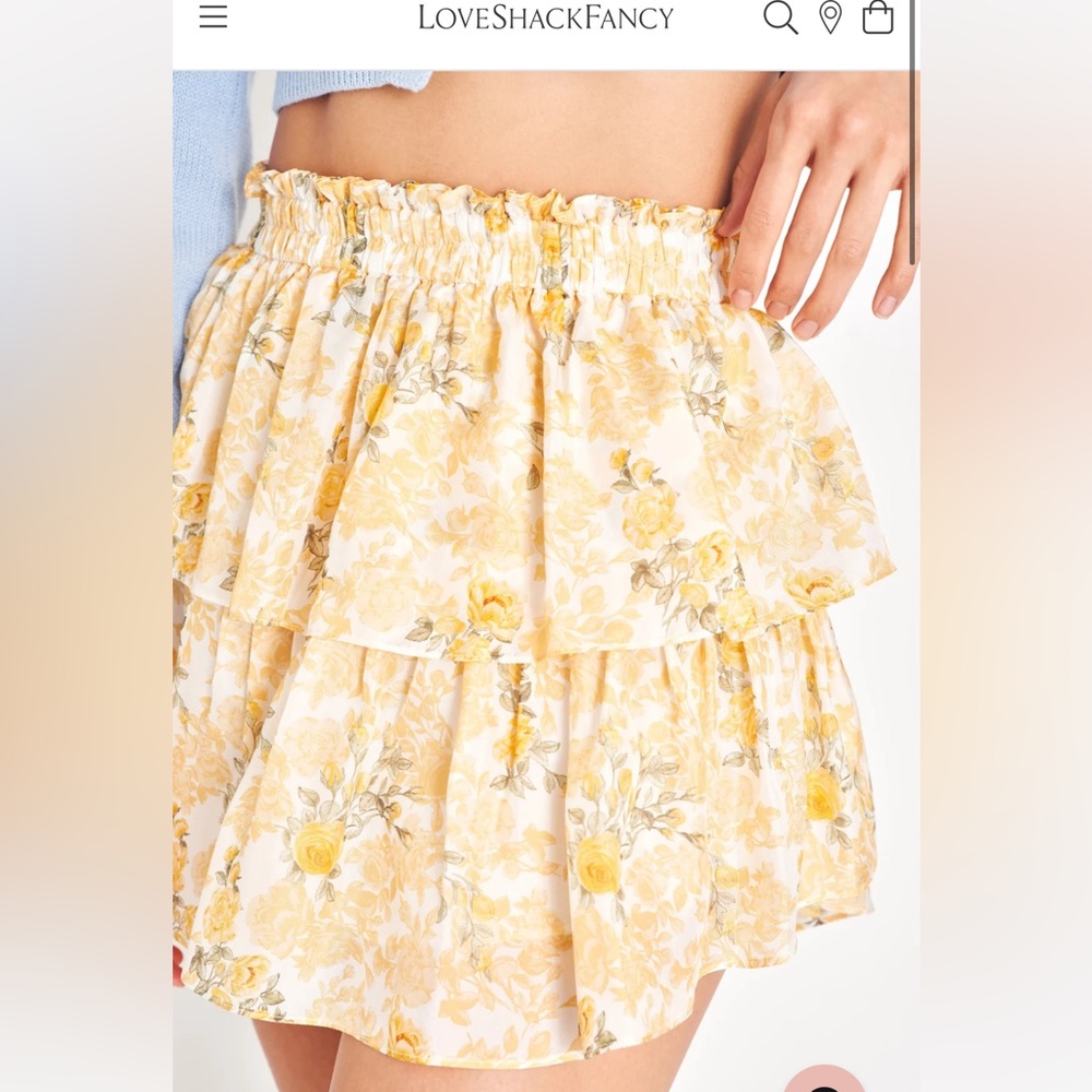 Ruffle mini skirt loveshackfancy‎